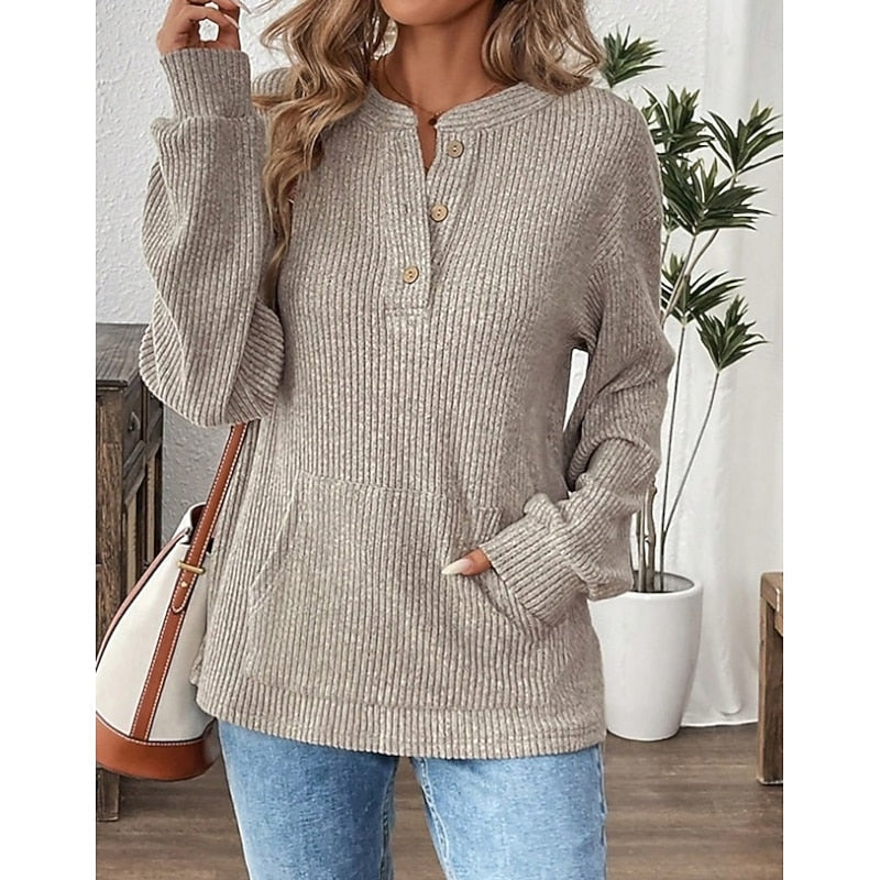 Henley Top, Women's Relaxed Fit