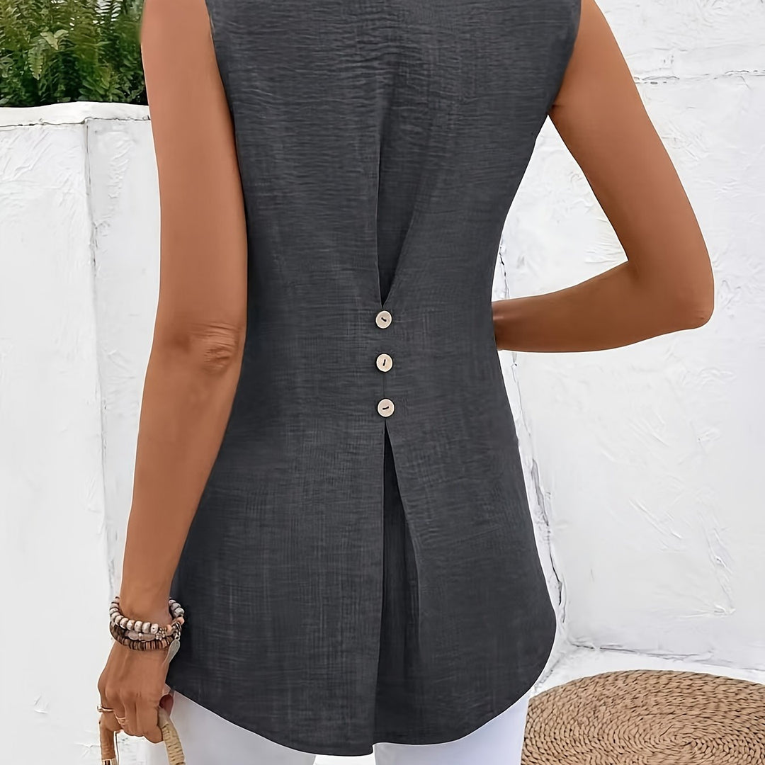 Relaxed Sleeveless Blouse for Women