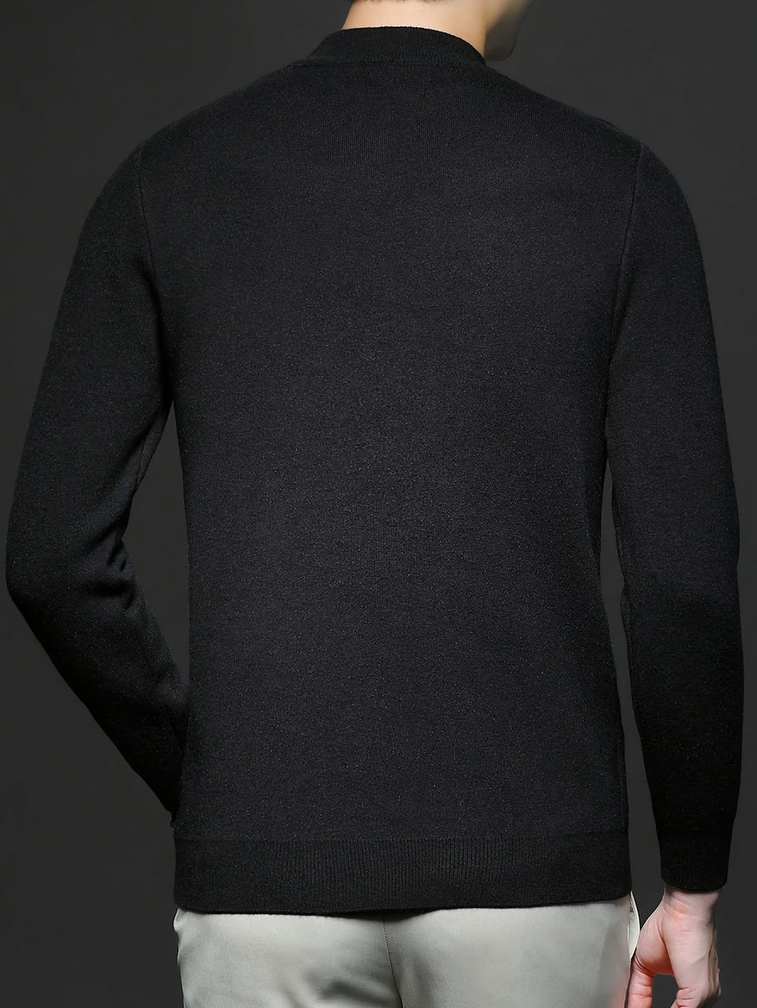 High-Neck Sweater for Men, Refined Style
