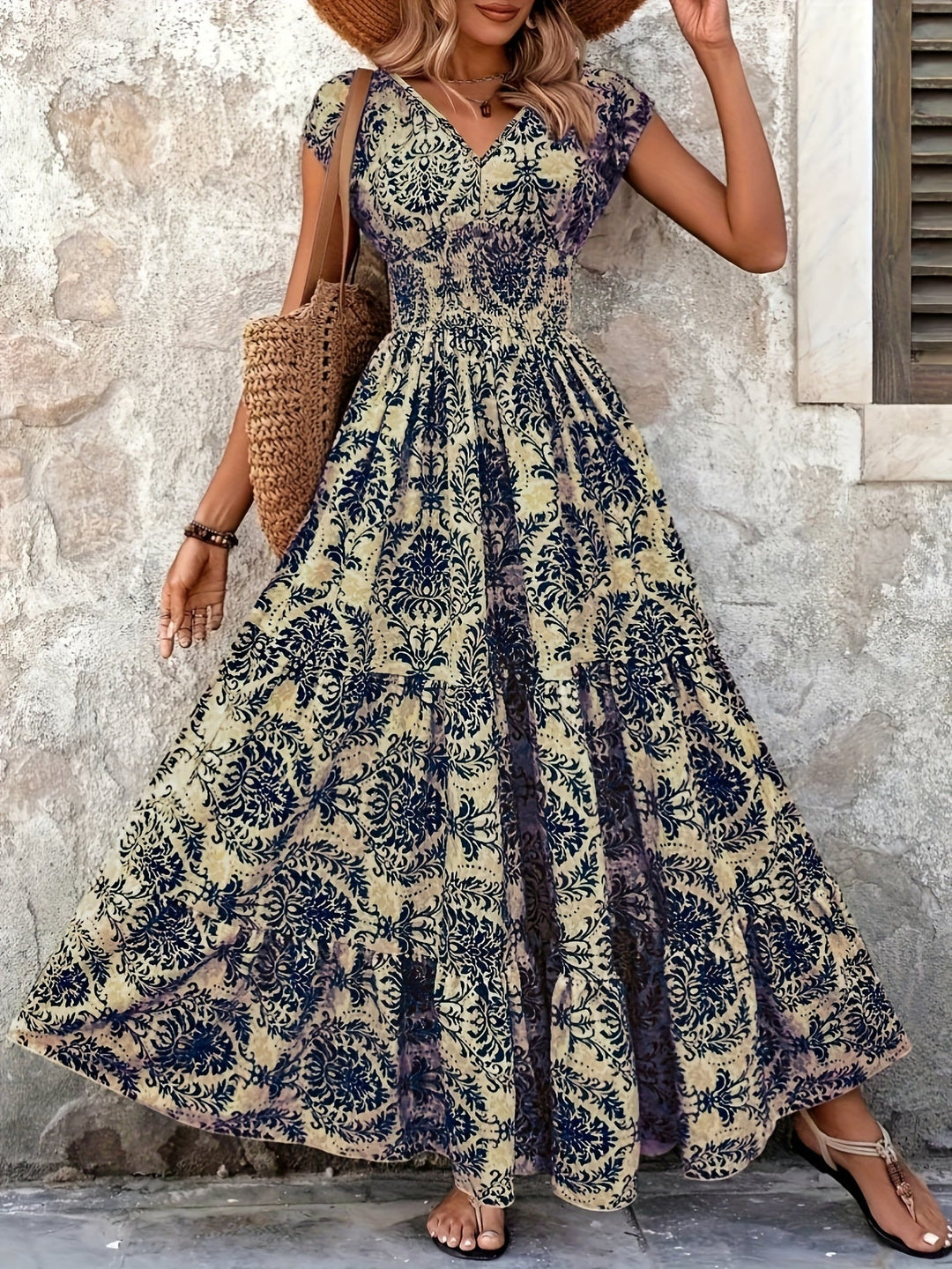 Flowing Bohemian Maxi Dress for Women