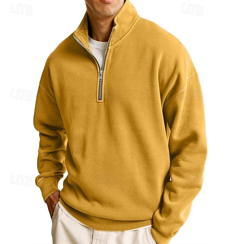 Quarter-Zip Sweatshirt for Men, Plus Size