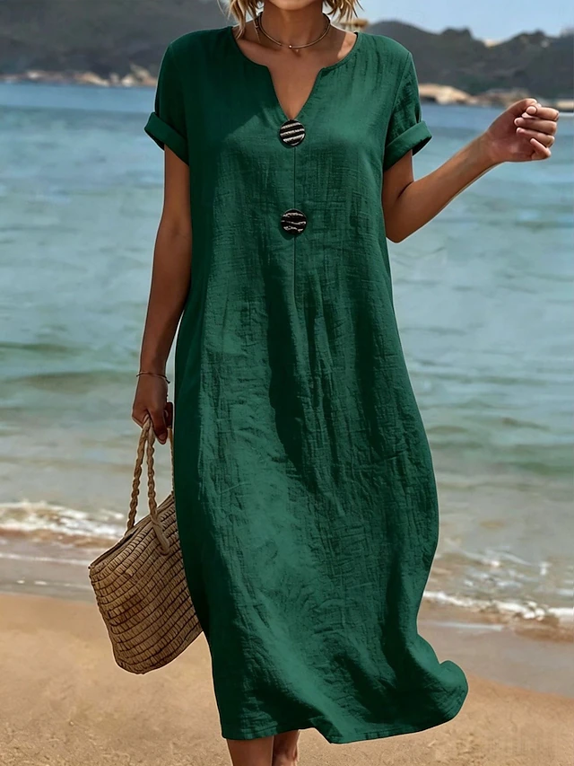 Midi Dress, Women's Relaxed Fit