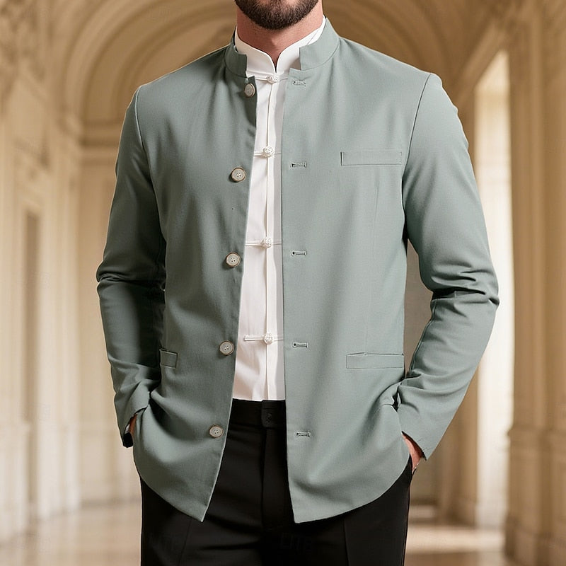 Mandarin-Collar Jacket for Men
