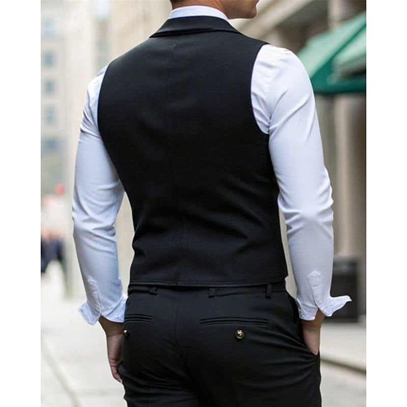 Men's Double-Breasted Tailored Waistcoat