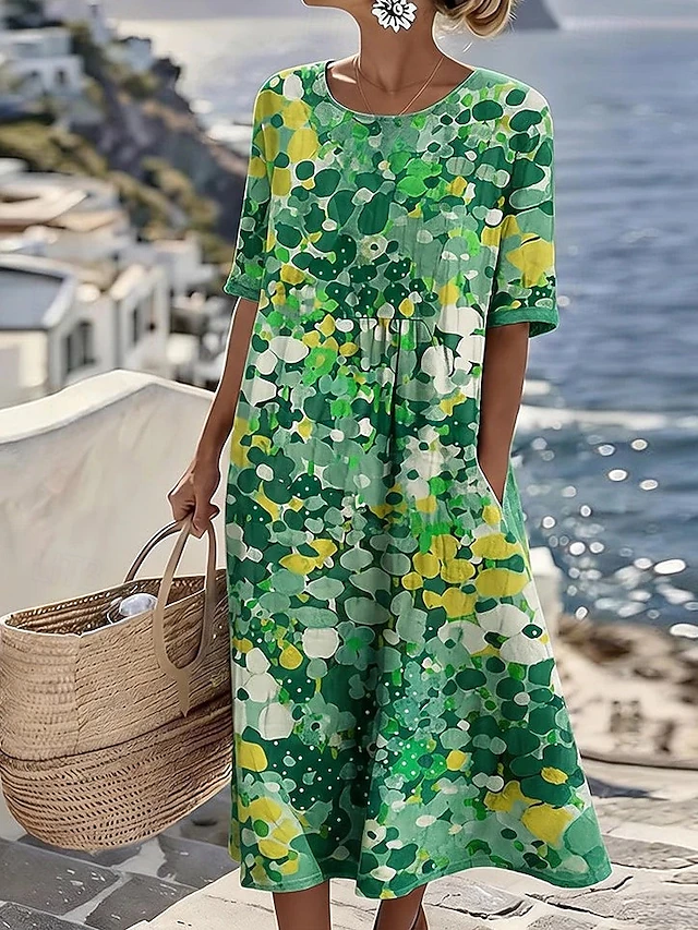 Breezy A-Line Summer Dress for Women, Plus Size
