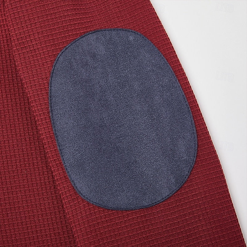 Quarter-Zip Textured Pullover for Men, Plus Size