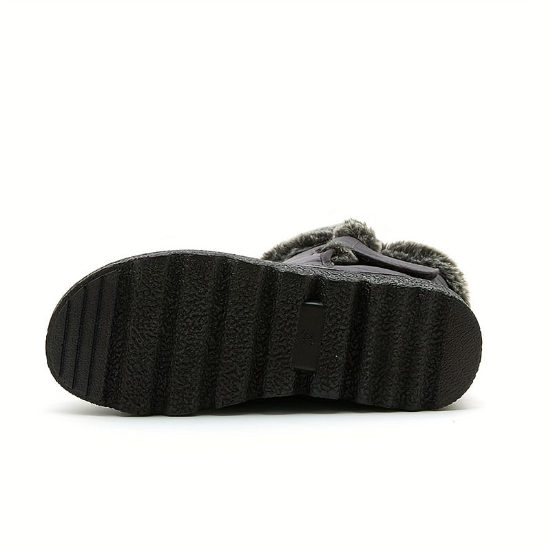 Cozy Fur-Trimmed Winter Snow Boots for Women