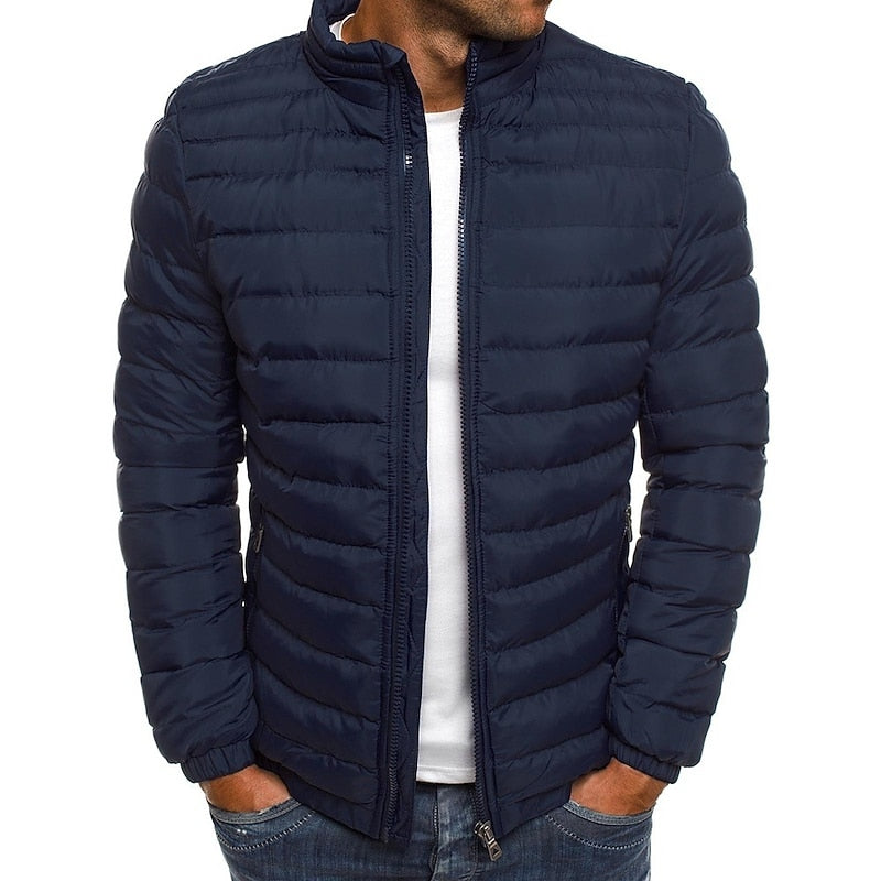 Quilted Puffer Jacket for Men, Lightweight Style