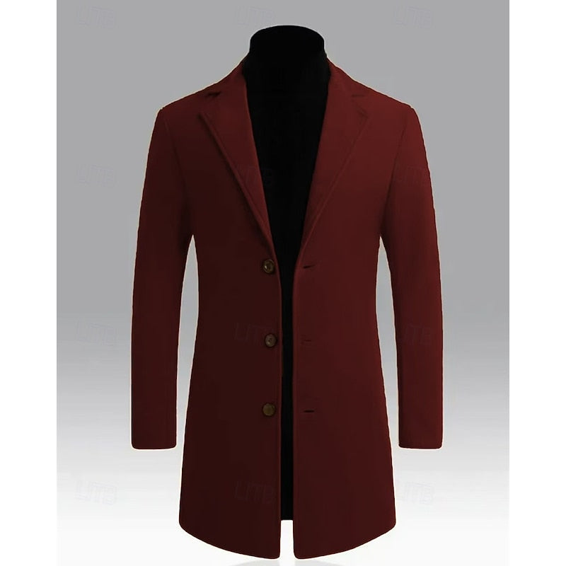 Long Overcoat, Men's Classic Fit