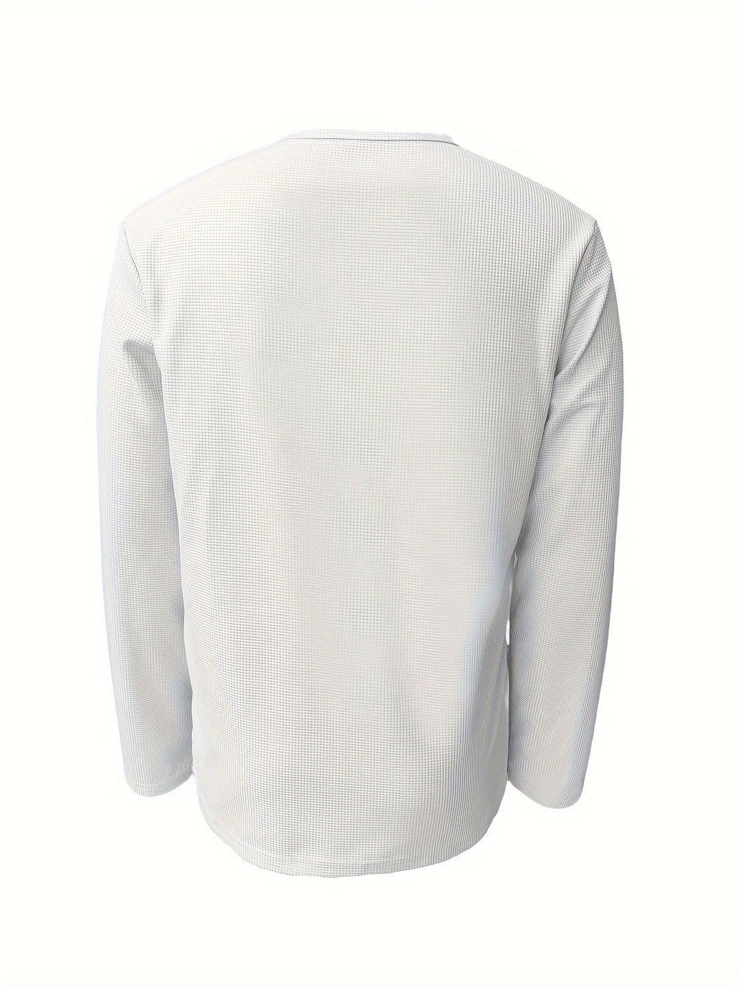 Textured Long-Sleeve Henley for Men