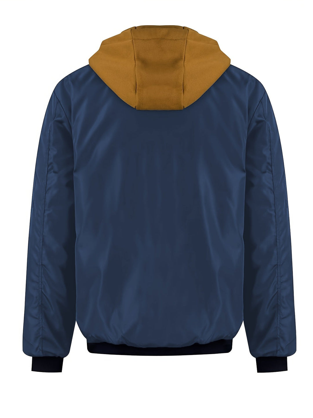 Hooded Warm-Lined Zip Jacket for Men, Plus Size