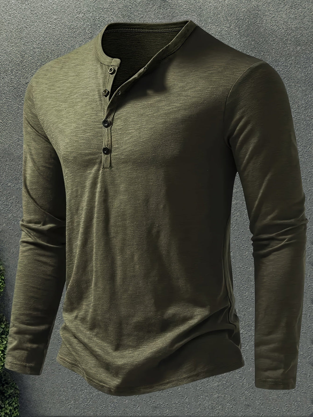Men's Classic Button-Placket Henley