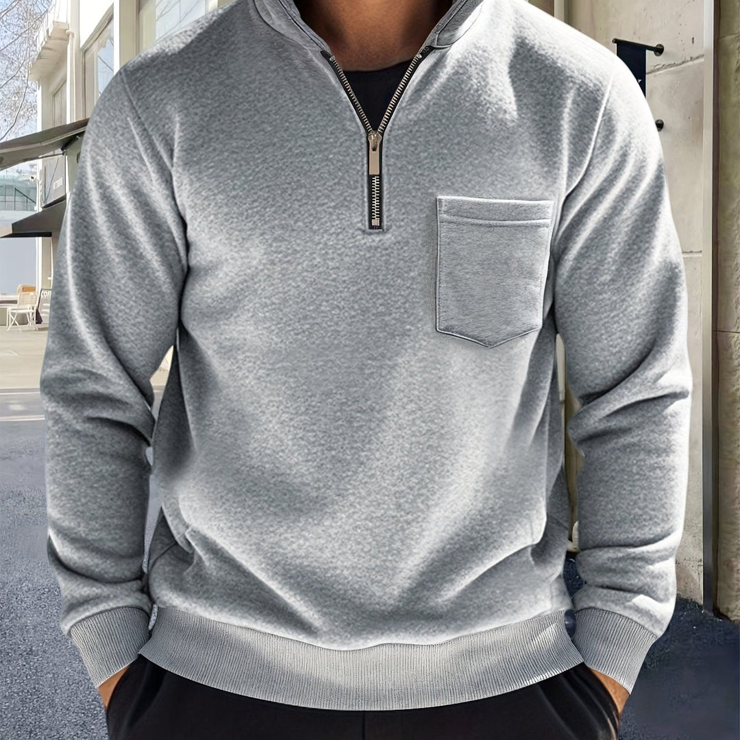 Refined Half-Zip Pullover for Men
