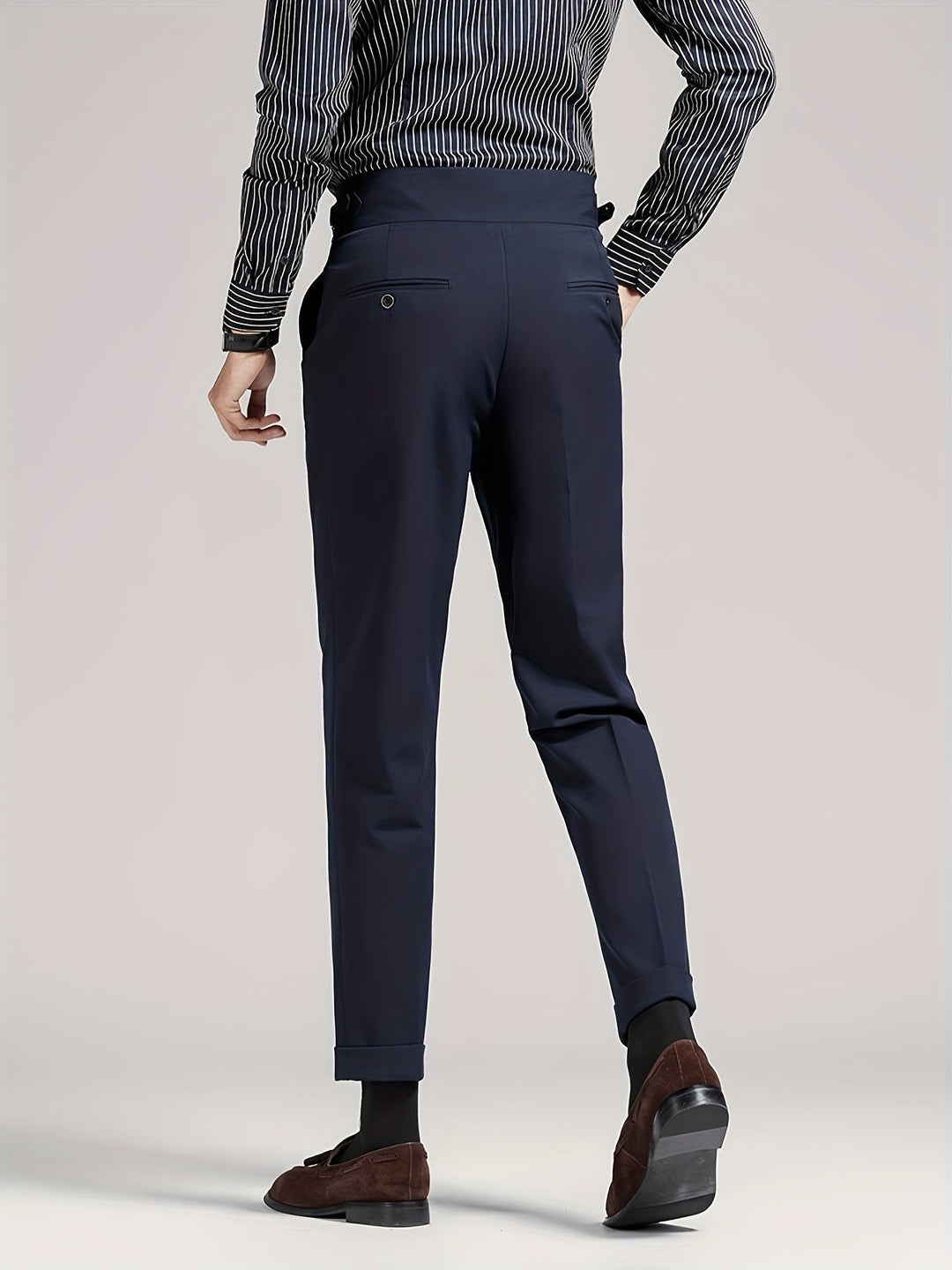 Tailored Single-Pleat Trousers for Men