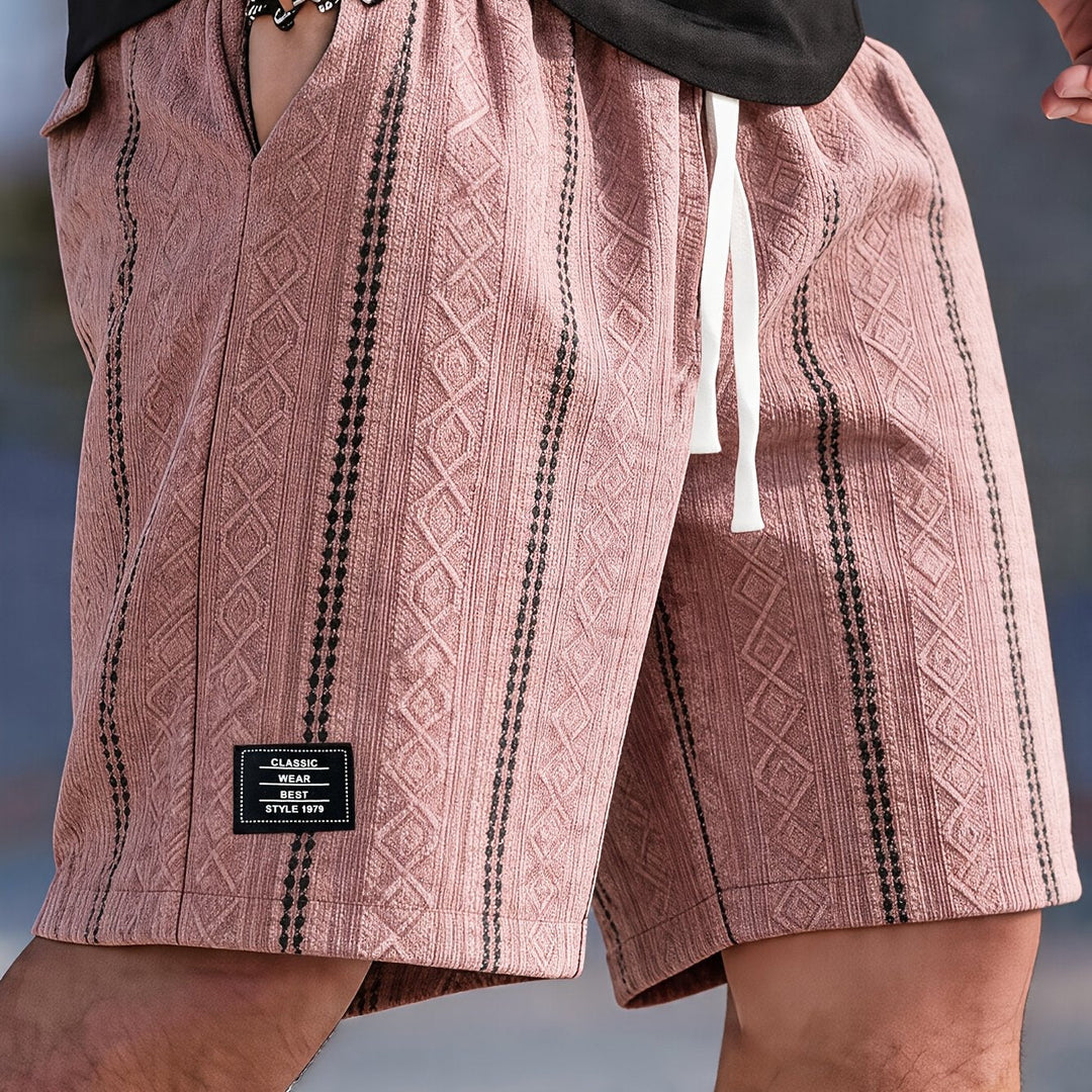 Drawstring Shorts, Men's Textured Fit