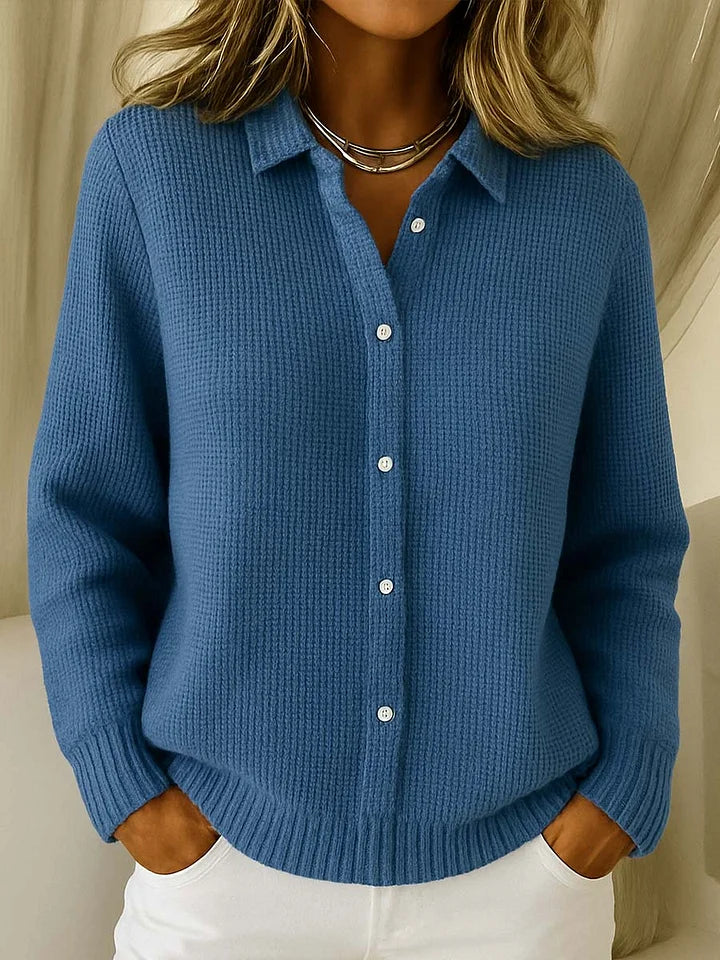 Elegant Cozy Knit Cardigan for Women, Plus Size