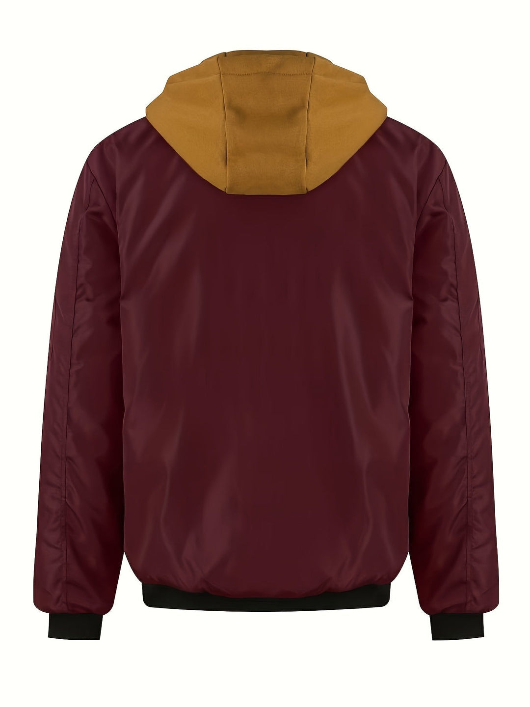Hooded Warm-Lined Zip Jacket for Men, Plus Size