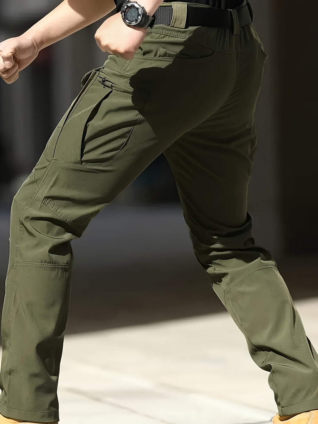 Multi-Pocket Tactical Trousers, Men's Rugged Fit