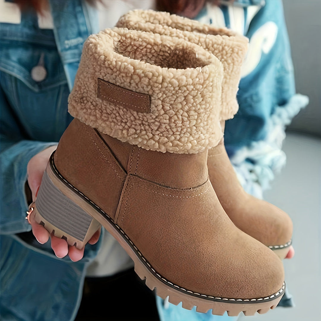 Cuffed Ankle Boots, Women's Cozy Fit