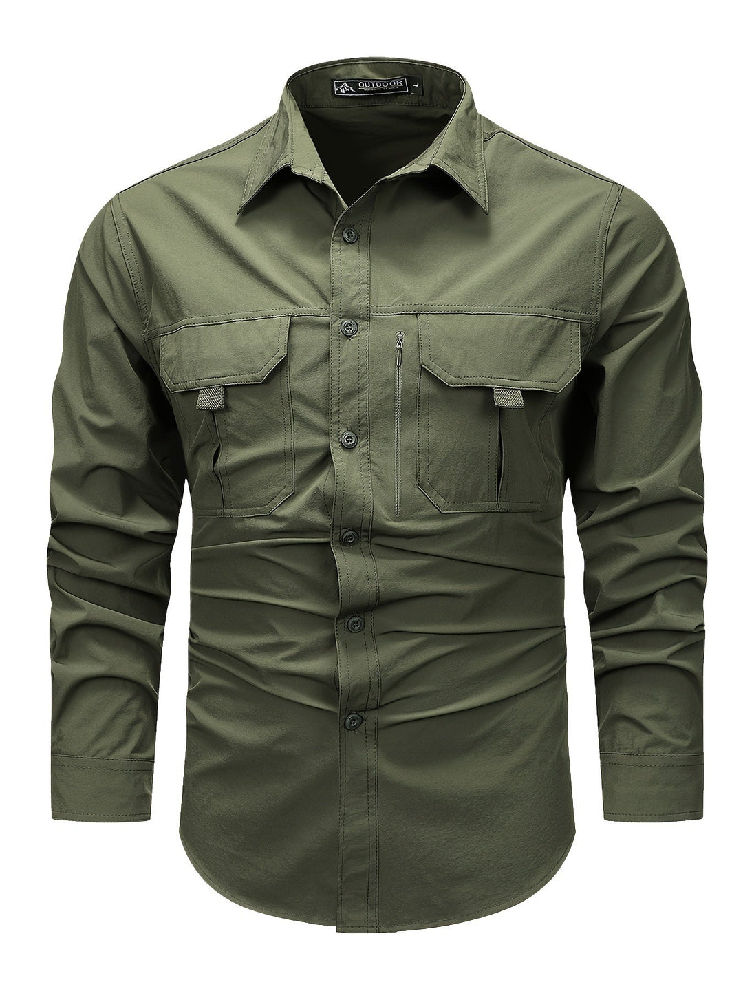 Multi-Pocket Cargo Shirt for Men, Rugged Style