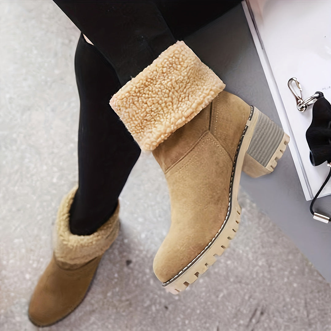 Cuffed Ankle Boots, Women's Cozy Fit