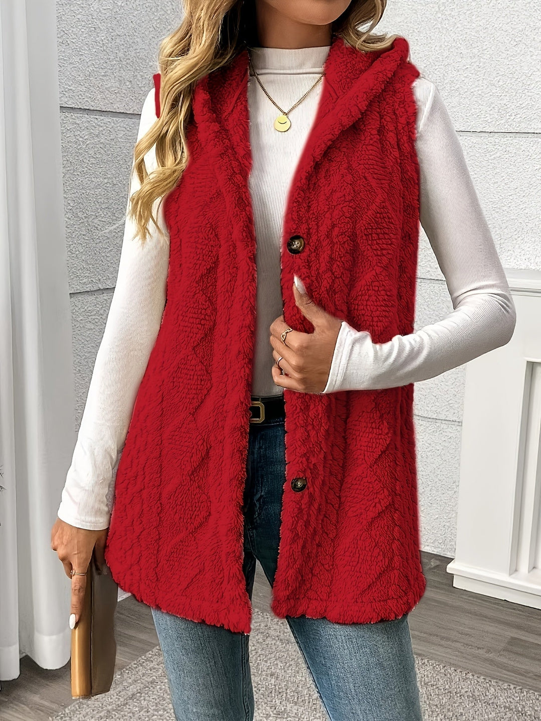 Cozy Hooded Sleeveless Vest for Women