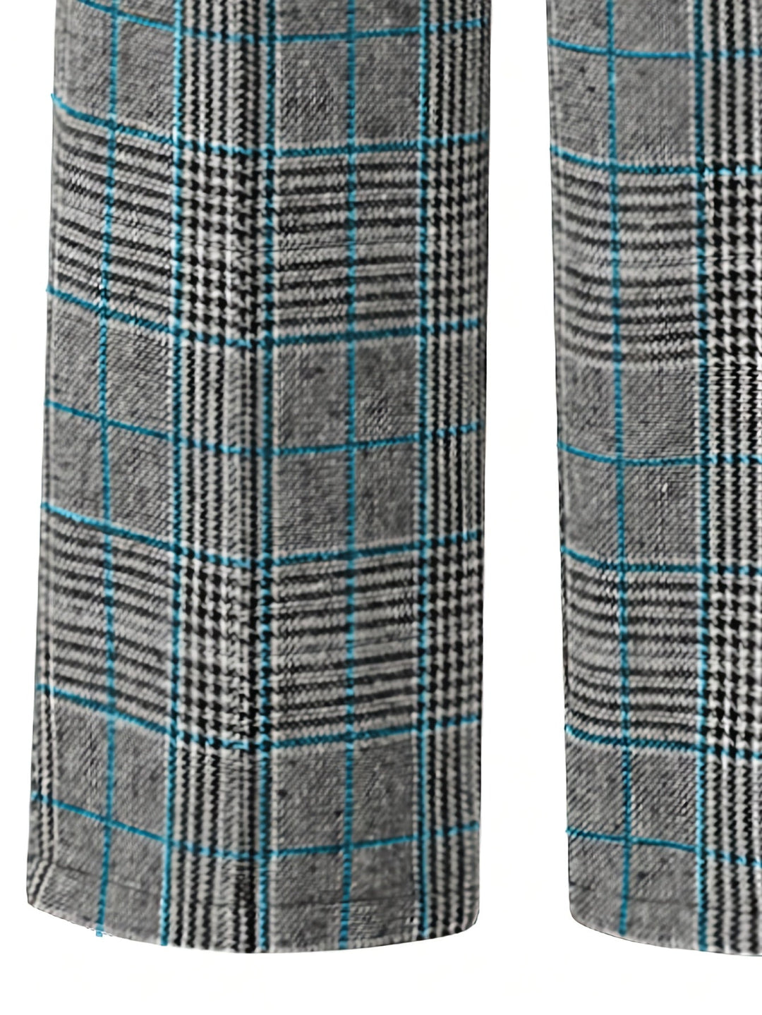 Wide-Leg Plaid Trousers for Women