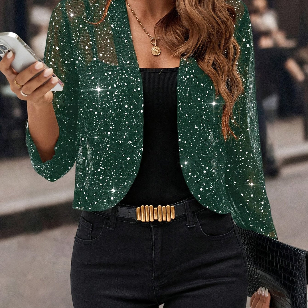 Shimmer Cropped Jacket for Women