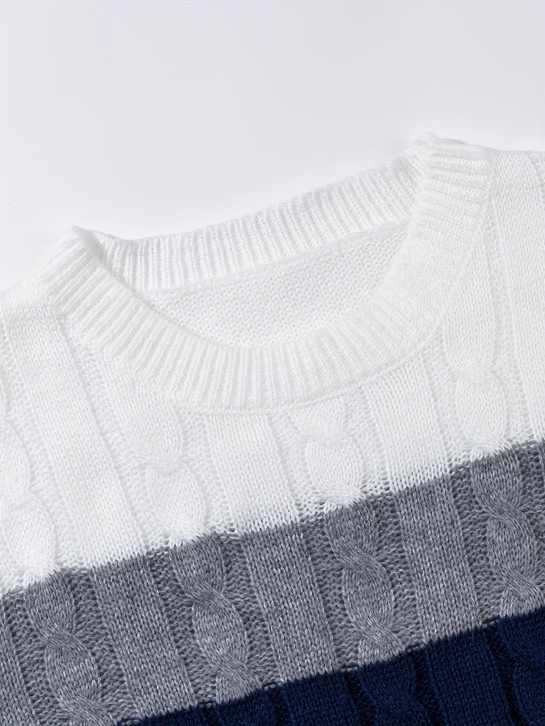 Men's Textured Cable-Knit Sweater