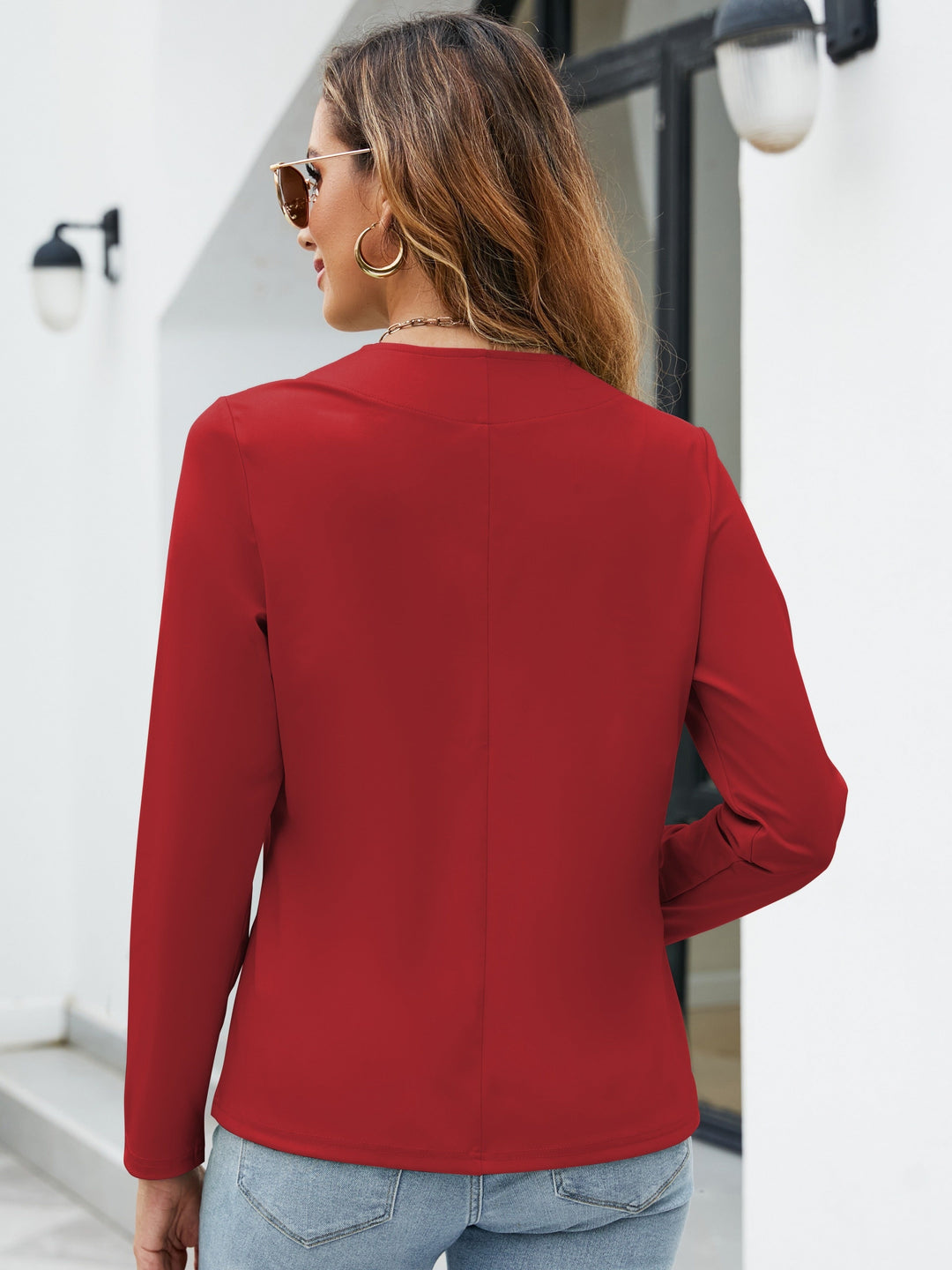 Open Front Tailored Cardigan for Women