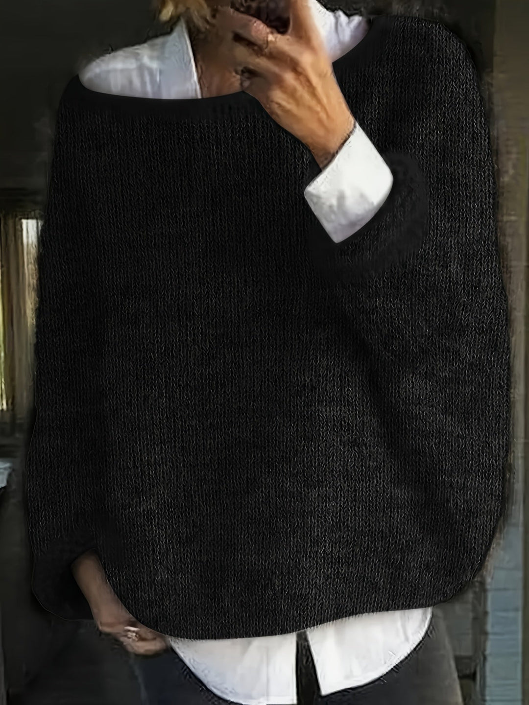 Crew Neck Sweater for Women, Relaxed Style