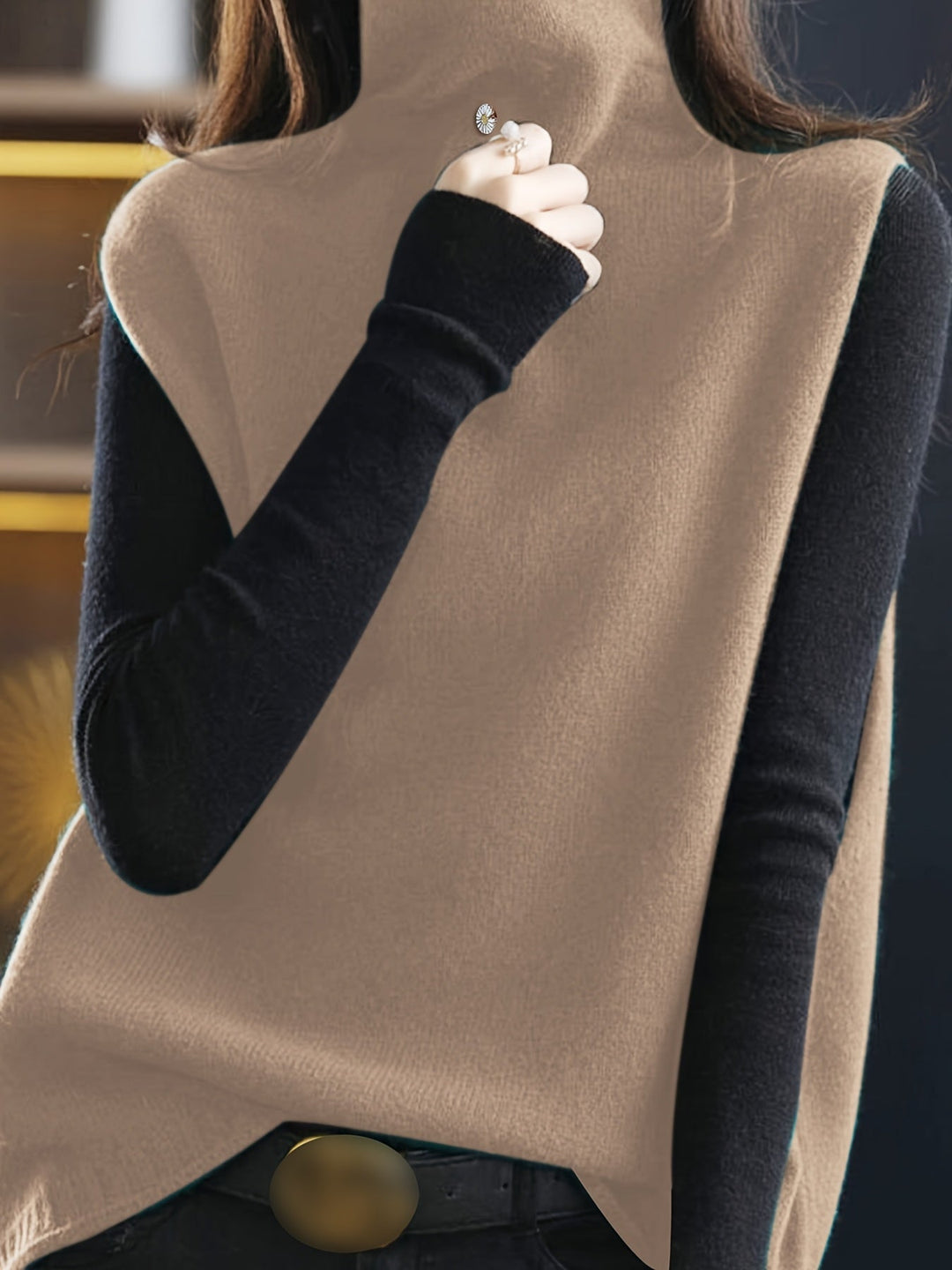 Refined High-Neck Vest for Women