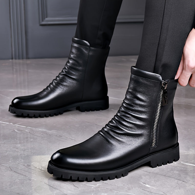 Zip-Side Boots for Men, Refined Style
