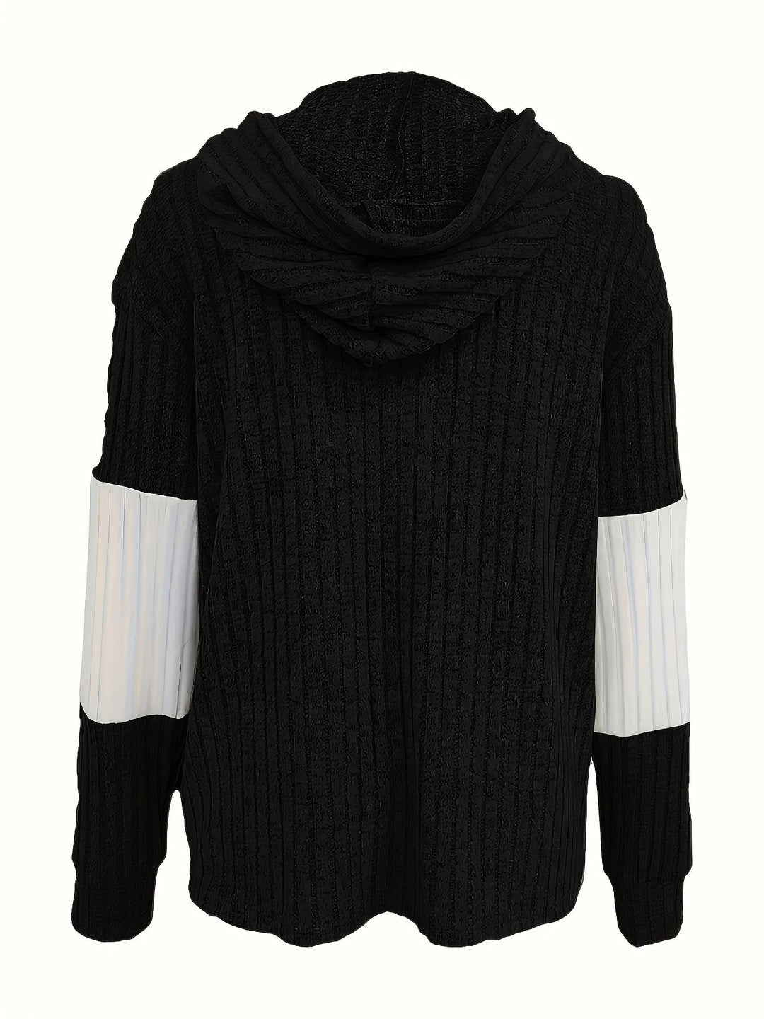 Color-Block Zip-Up Hoodie for Women, Cozy Style