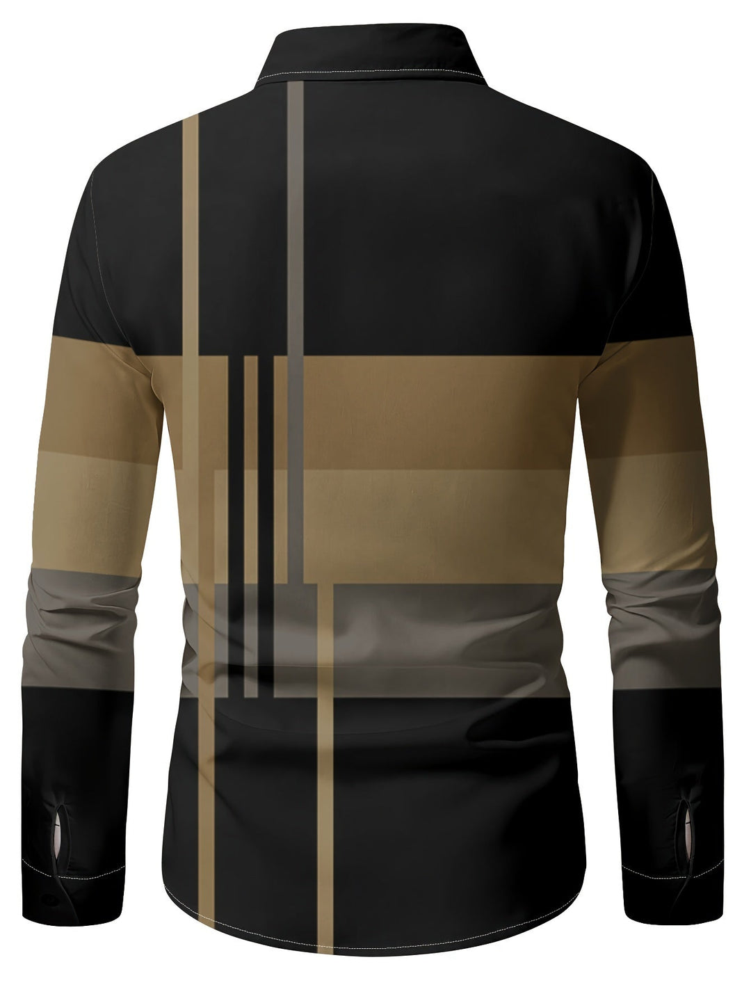 Men's Colour-Block Long-Sleeve Shirt