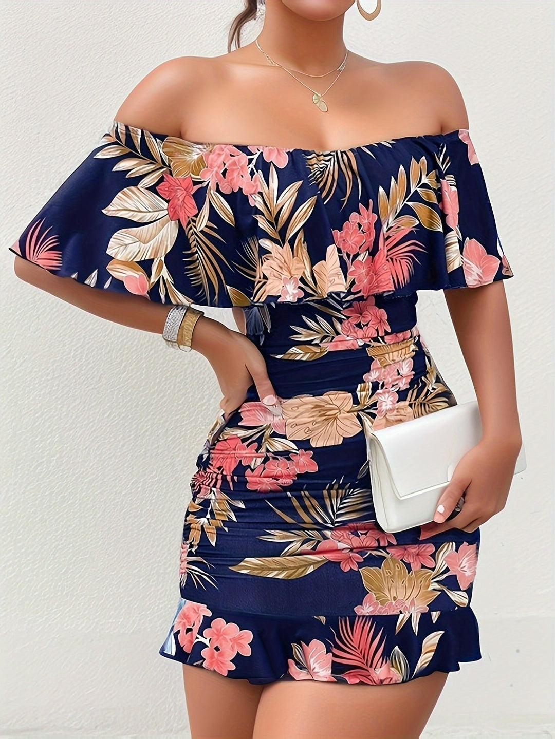 Women's Off-Shoulder Ruffle Dress
