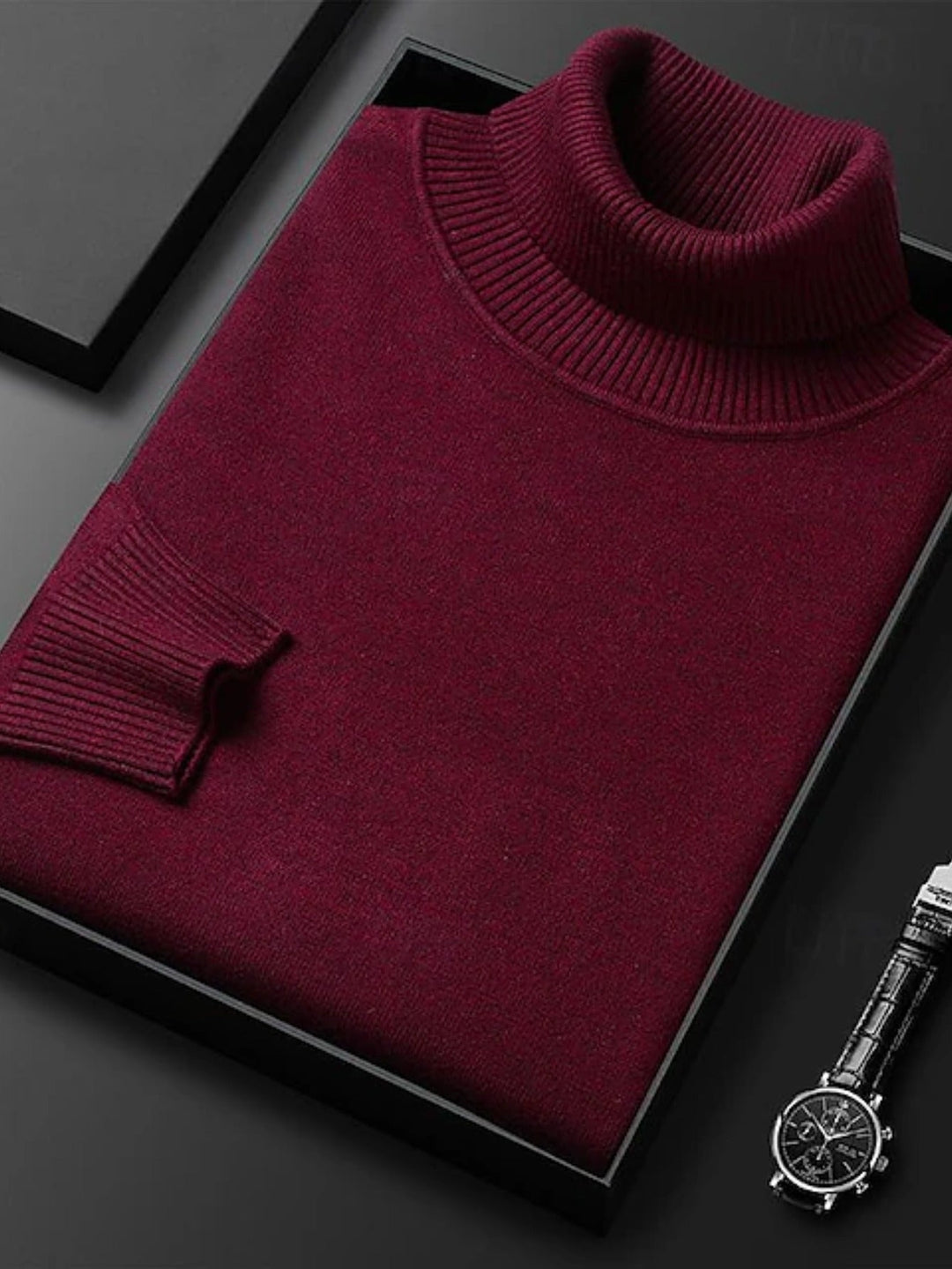 High-Neck Turtleneck for Men, Refined Style