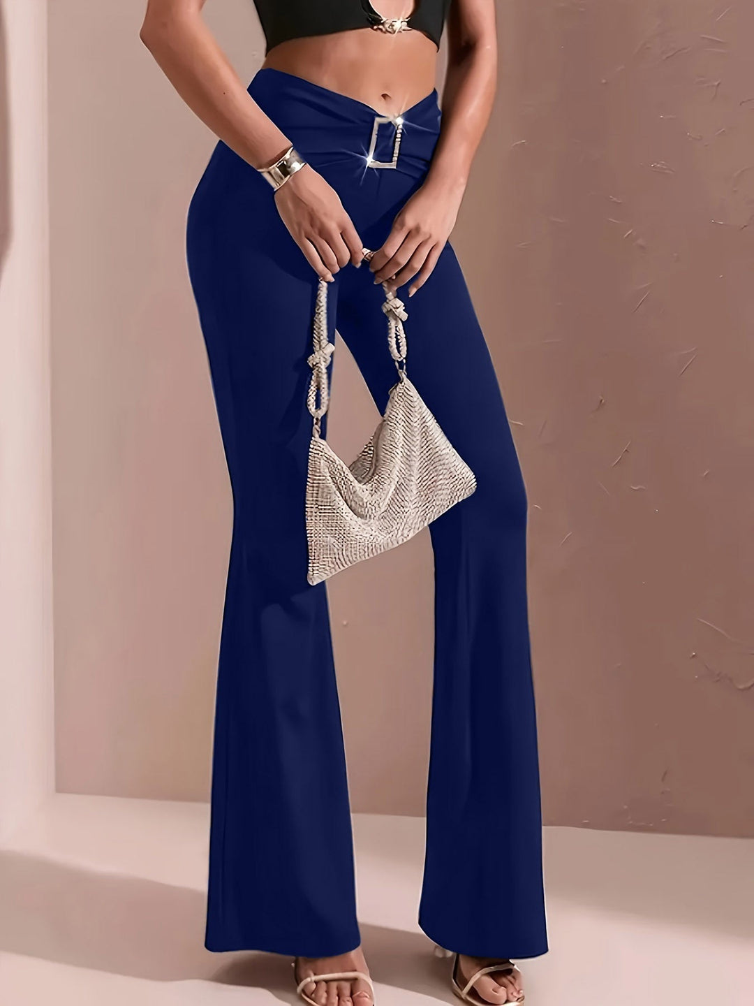 High-Waisted Flared Trousers for Women