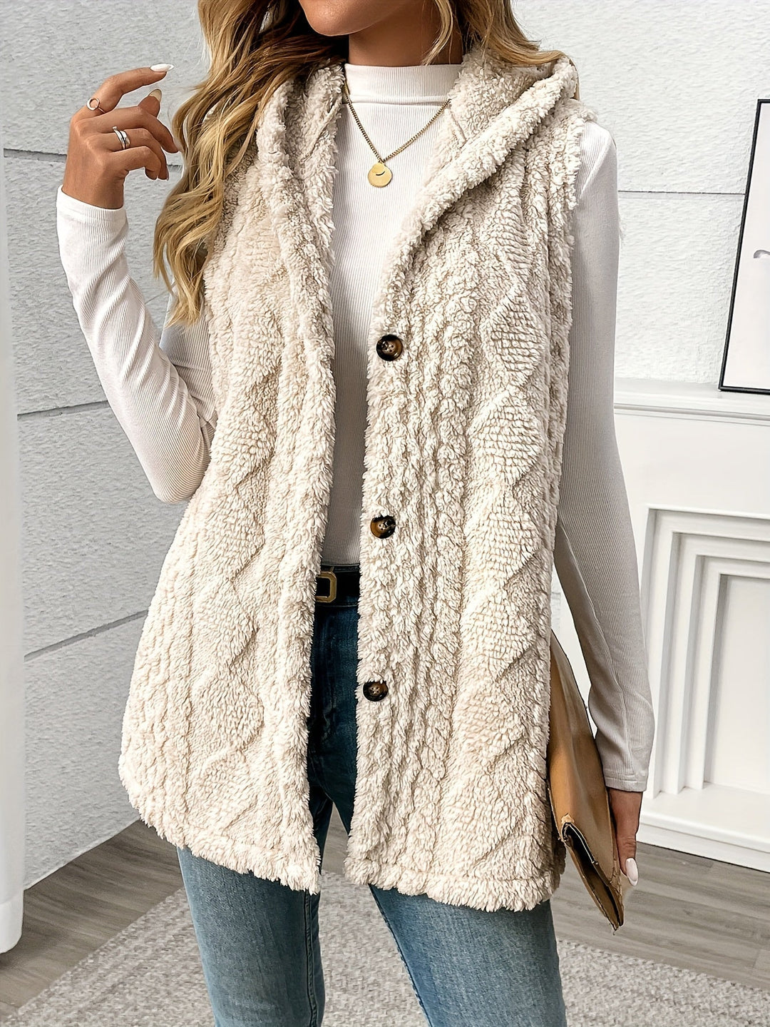 Cozy Hooded Sleeveless Vest for Women