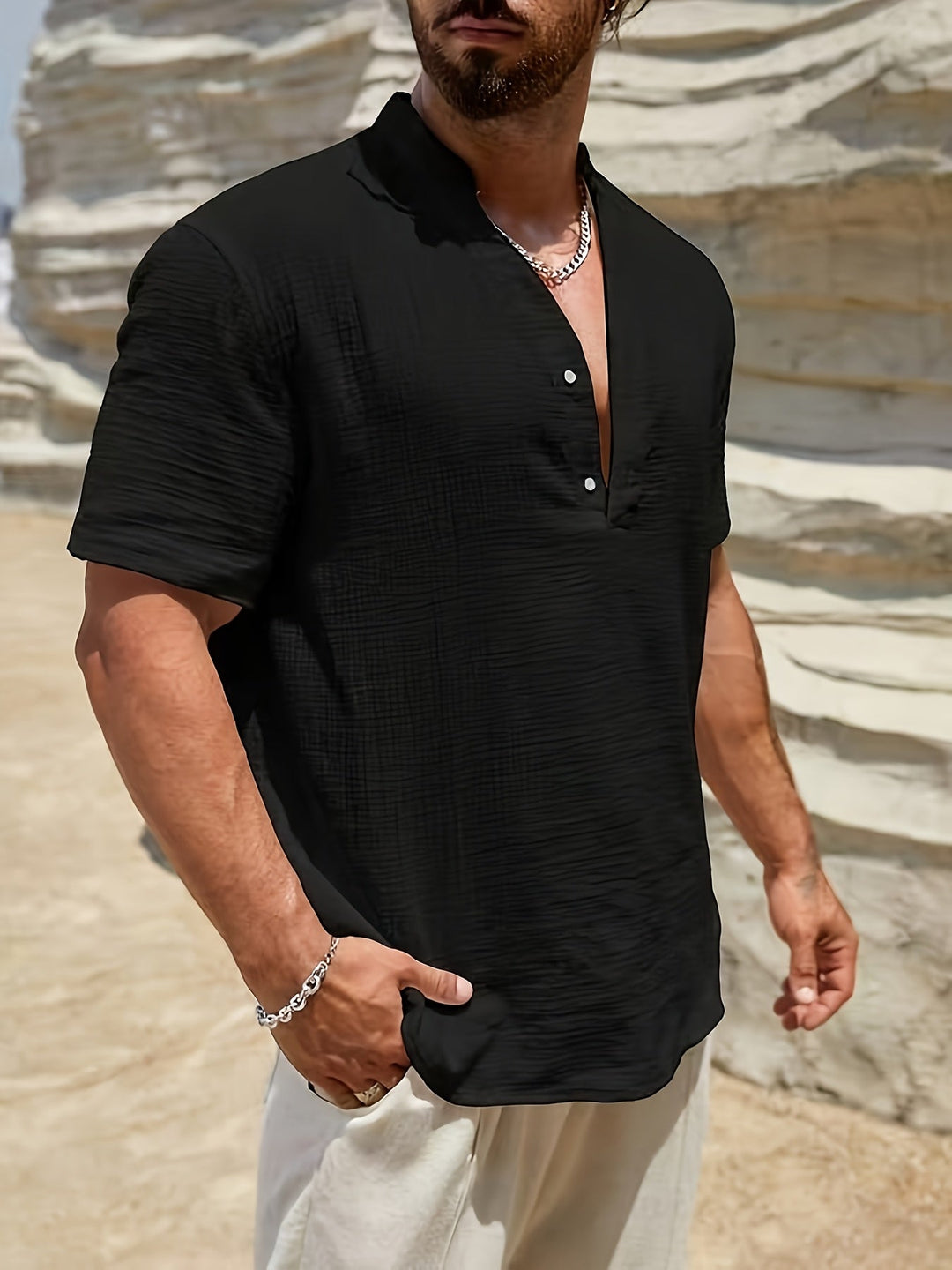 Men's Relaxed Henley Shirt