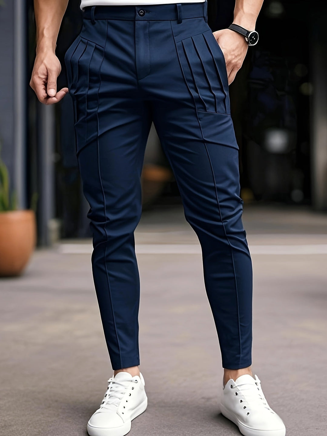Slim-Fit Pants for Men, Tailored Style