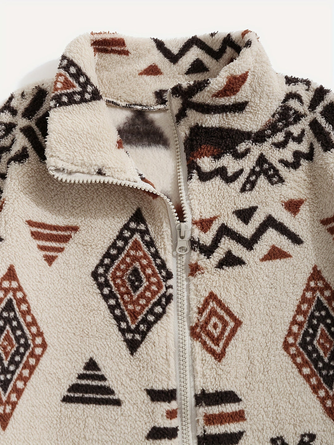 Zip-Up Jacket for Women, Patterned Style