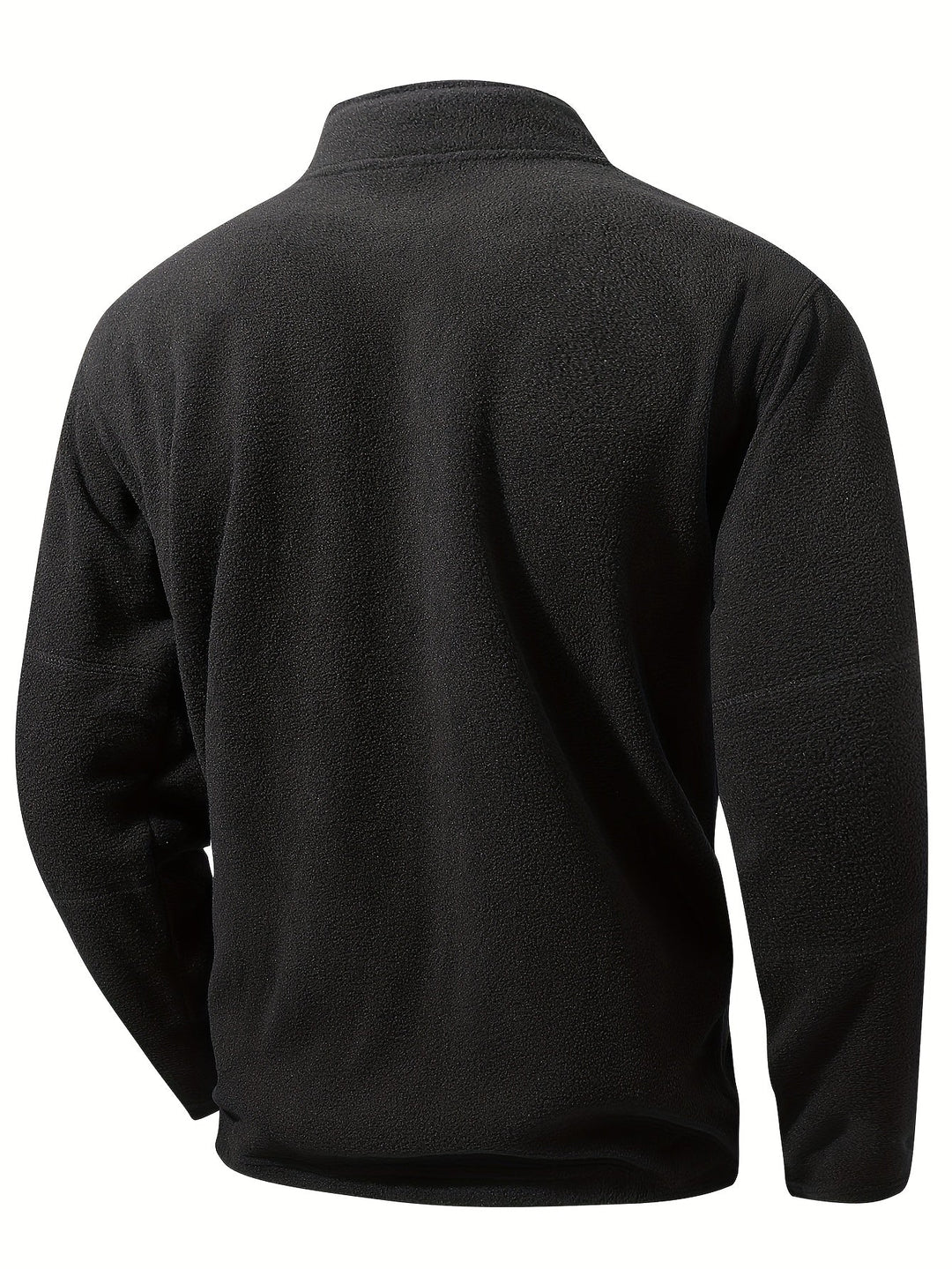 Half-Zip Stand-Collar Pullover for Men, Plus Size