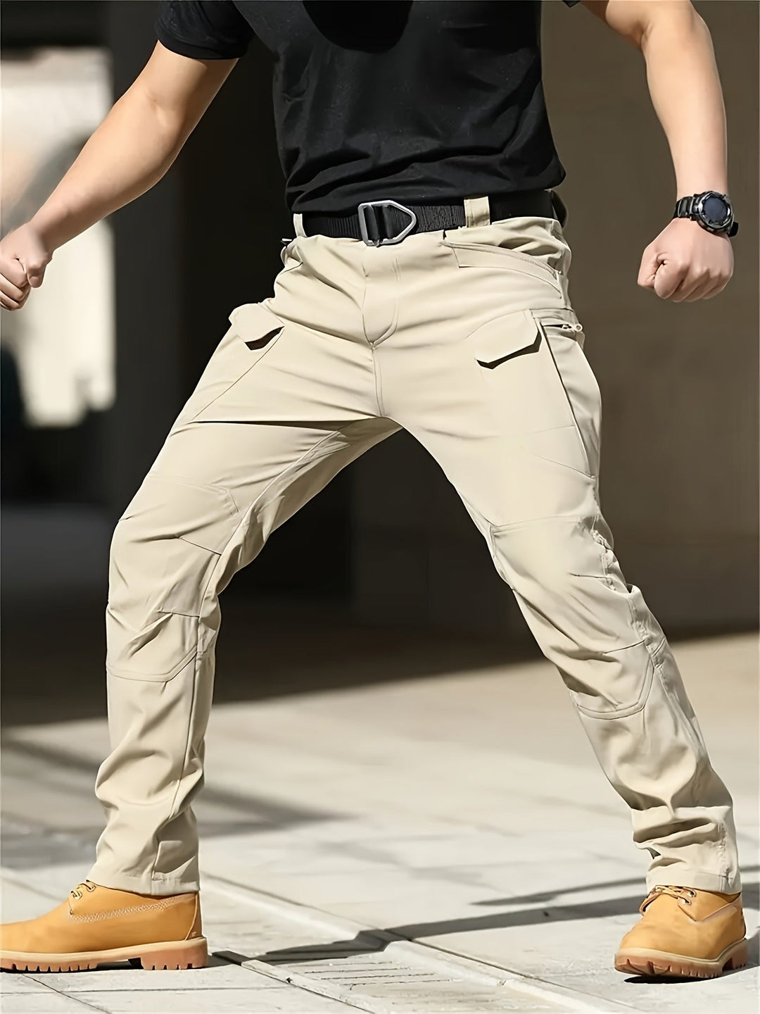 Multi-Pocket Tactical Trousers, Men's Rugged Fit