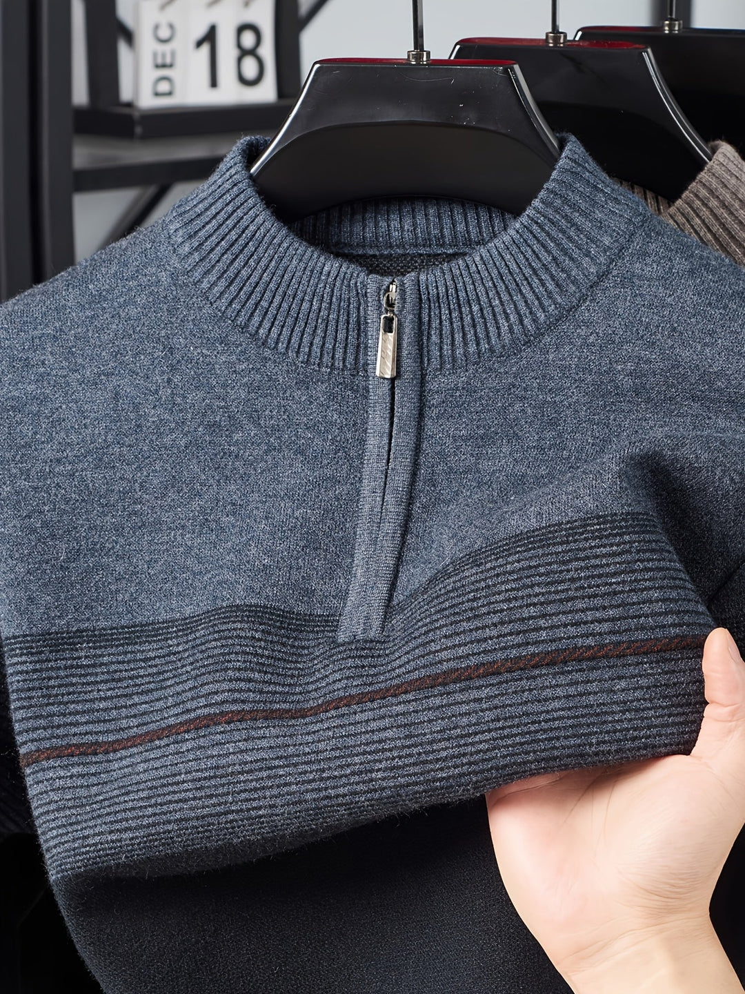Zip-Neck Sweater for Men