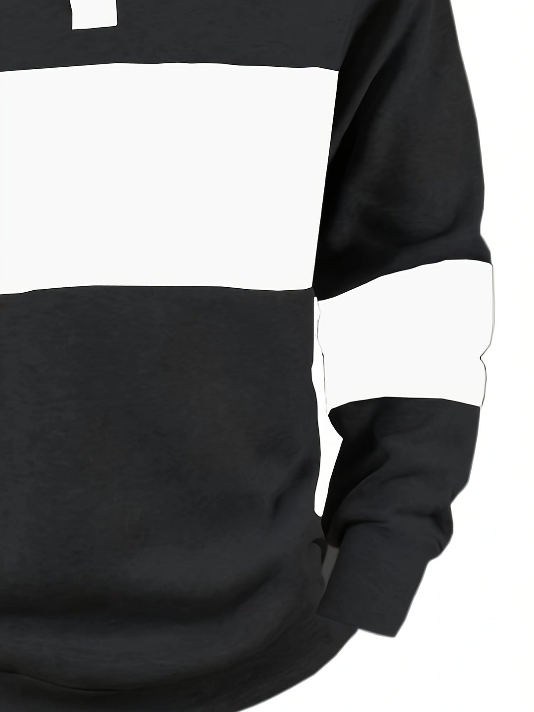 Colour-Block Long Sleeve Polo Shirt for Men, Plus Size