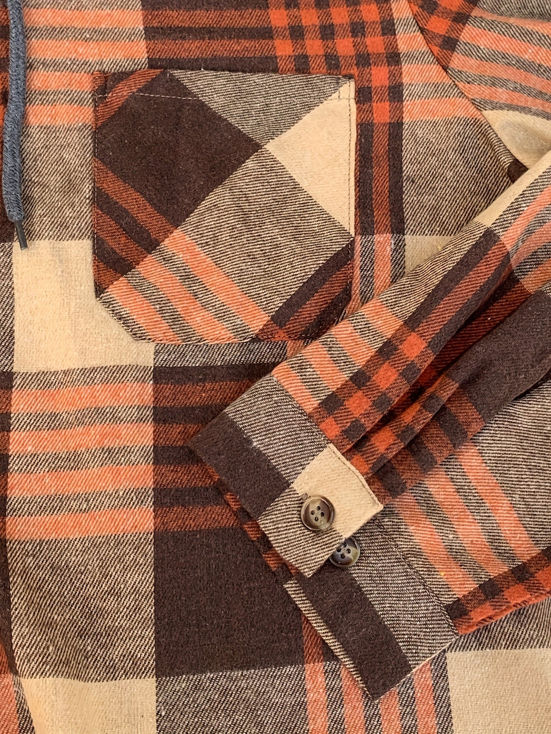 Checked Hooded Shirt for Men
