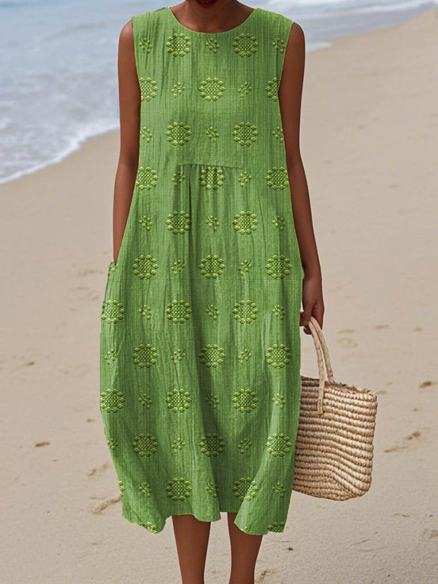 Summer Pocket Dress for Women, Elegant Style
