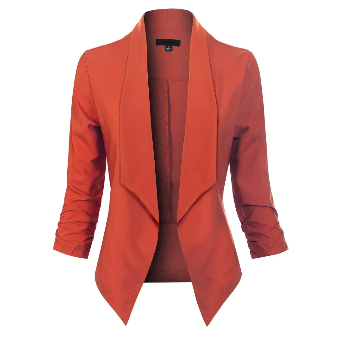 Open-Front Draped Blazer for Women