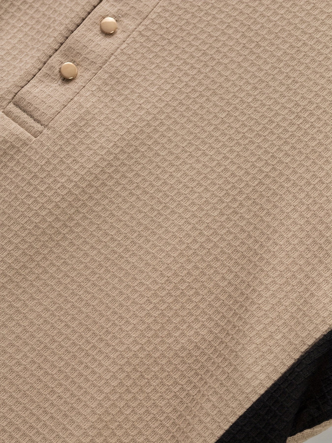 Textured Long-Sleeve Henley for Men, Plus Size